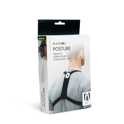 BLACKROLL Posture Haltungstrainer | Rückenmuskulatur stärken, Verspannungen vorbeugen | Gepolsterte Tragegurte | Individuell verstellbar | Waschbar | Schwarz
