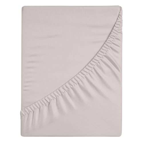 Venice Home 100% Cotton Fitted Sheet Only - Deep Pocket up to 16inch - All-Around Elastic - T-Shirt Fabric Jersey Knit - Extra Soft - Easy Fit - All Season - Comfy (Beige, Twin XL) by Venice Home - Used condition - US$23.37
