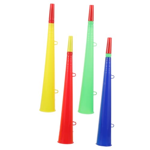 Abaodam 4piezas Altavoz De Plástico Cornetas Para Fiestas Fútbol Accesorios Divertidos Para Animar Estadios y Eventos Deportivos Juguete De Trompeta Para Fútbol