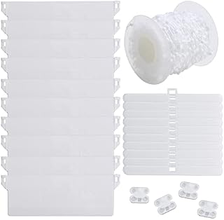 HO2NLE Vertical Blind Accessories Vertical Blind Top Hangers 127mm Vertical Blind Clips 10M Vertical Blinds and 10pcs Chain Connector for 127mm Slats