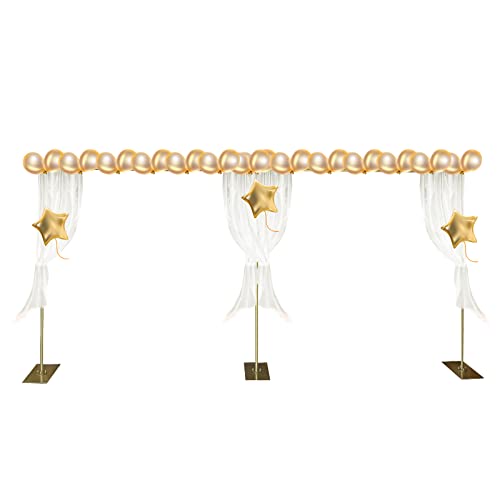 9.8FTx 19.7FT Square Backdrop Stand with Bases Adjustable Pipe and Drape Backdrop Stand Kit, Heavy Duty Metal Stand Photo Booth Background Stand for Wedding Ceremony Event Party Photography Decor