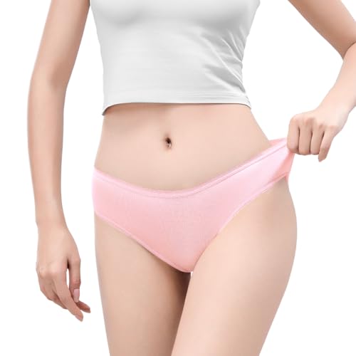 Disposable Underwear for Women Travel-Hospital Stays- Pure Cotton Ladies Brief Panties Multicolor (10pk)2