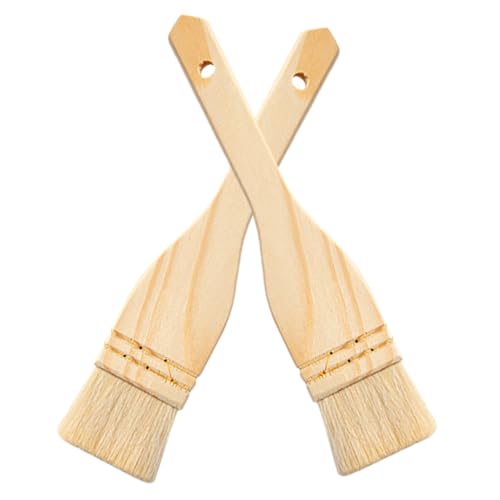 Ciieeo Wool Bbq Brush 2-pack Basting Brush for Outdoor Cooking Non-slip Handle for Barbecue Grilling