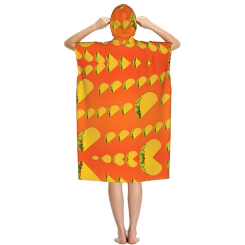 Serviette de bain légère style poncho à capuche microfibre été