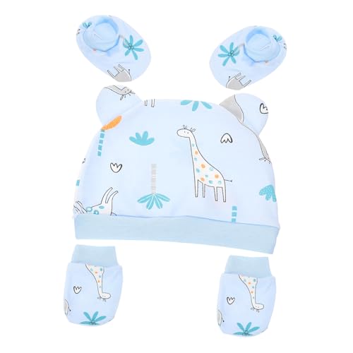 Gogogmee Conjunto de Algodón para Recién Nacido con Gorro Manoplas y Calcetines Suaves y Elásticos para Niña Niña Diseñado para Comodidad y Protección de Piel Delicada