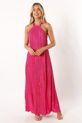Image of Petal & Pup Women's Melody Plisse Halter Maxi Dress