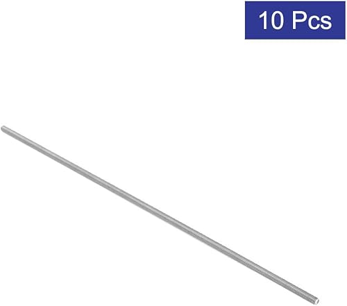 Miniatura 4 de uxcell A16071500ux0035 M3 x 5.906 in 0.020 in Pitch 304 - Sujetadores de varillas totalmente roscadas de acero inoxidable (paquete de 10)