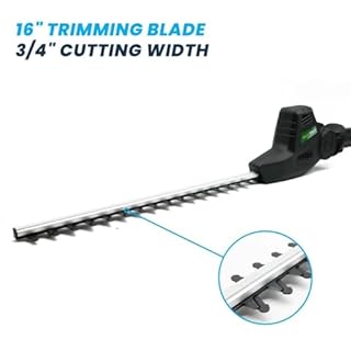 EQUIPMAXX Long Reach 2 in 1 Electric (Corded) Pole Hedge Trimmer & Chainsaw, Telescopic Extension Pole Tool for Garden Pruning and Branch Cutting (Extends to 7 1/2 Feet)