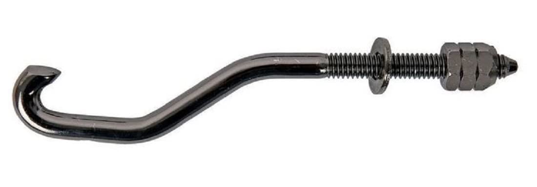 LP Latin Percussion Tension Hook Bongo, 5/16" x 145 mm x 53 mm, Black Mirror - LP213C, inch