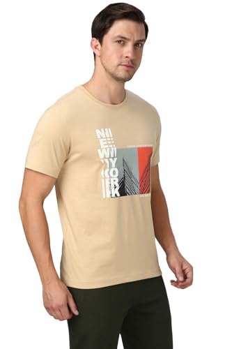 Image of Van Heusen Men's Athleisure Graphic T-Shirt - Comfortable Crew Neck| Soft Breathable Cotton Blend | Casual Wear Style | Summer Favorite | Style 60054