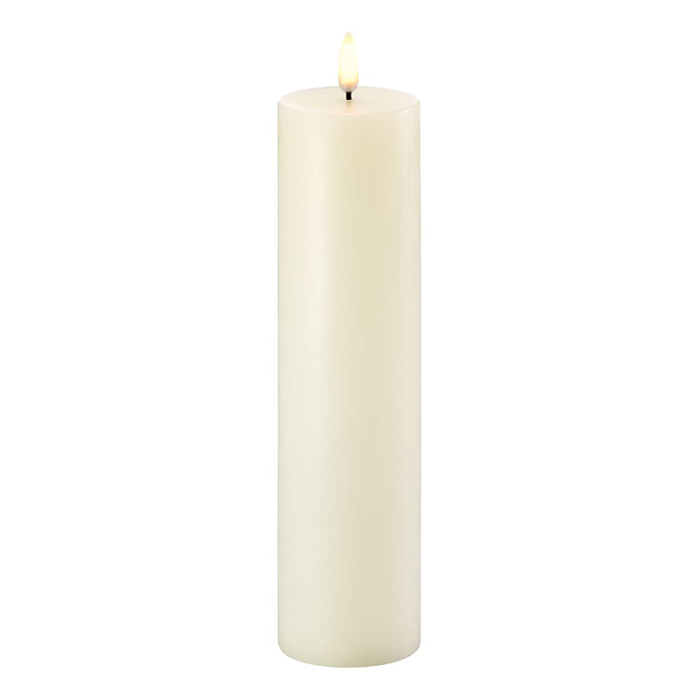 Uyuni Lighting | Flameless LED Battery Operated Pillar Candle | 5.8 x 22cm | Ivory