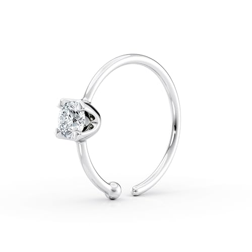 Lavari Jewelers 20 Gauge 0.05 Carat Lab Grown Diamond Nose Hoop