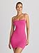 LILLUSORY Women's Mini Sexy Bodycon Dress 2025 Summer Going Out Short Backless Party Club Dresses Beach Vacation Outfits Pink XS