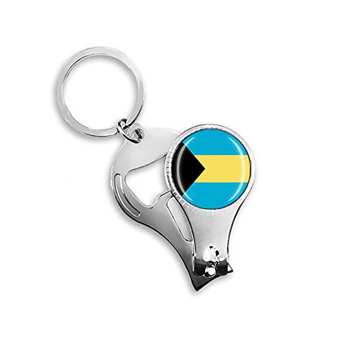Porte-clés souvenir de Bahamas avec décapsuleur et coupe-ongles