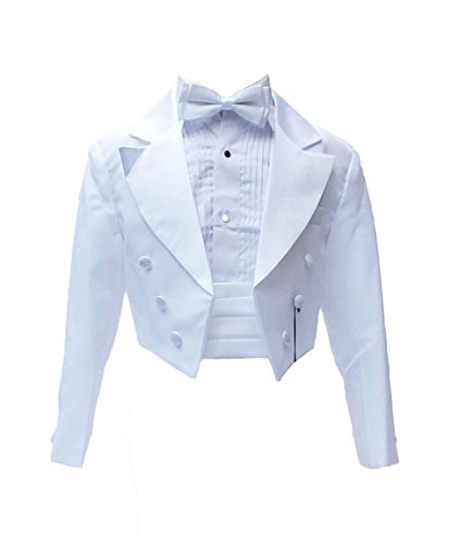 Image of Beau Kid Baby and Boys 5 Piece Christening Communion Tuxedo Tail Suits