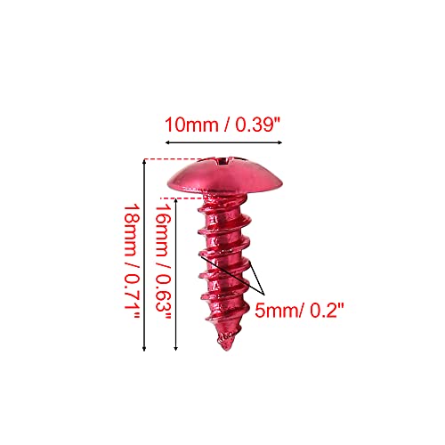 uxcell 30 tornillos autoretalantes 5mm cabeza cruzada metal miniatura 4