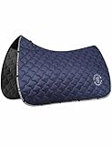 Harrison Howard Far Infrared Saddle Pad with Ceramic-Infused Heat Reflection Western Saddle Pad for Daily Riding Training Navy
