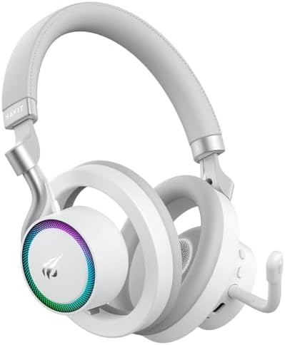 Havit Gamenote Fuxi-H8 RGB Gaming Mikrofonlu Kulaklık –Over-Head Style, 32mm Sürücü, 6 Mod Bağlantı (Beyaz) - Görsel 3