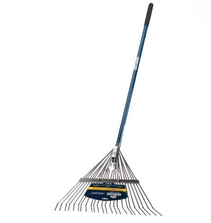 Gemplers 24-Tine Spring Brace Lawn/Leaf Rake, Fiberglass Handle (incomplete)