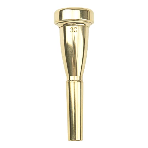 1Pcs Yootones Metal Gold Plated Trumpet Mouthpiece Compatible with Trumpet Accessories Parts (3C)