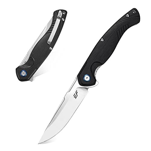 Eafengrow Ef953 Pocket Folding Knife G10 Handle D2 Blade,Edc Tool Knife For Outdoor Camping Hiking (Black) #TOP5