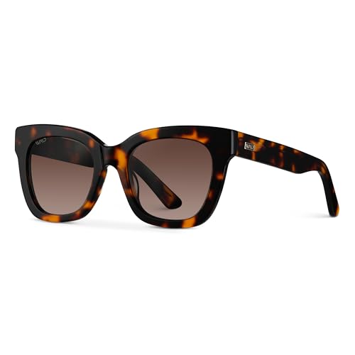 WearMe Pro Women's Polarized Large Square Sunglasses: Subtle Cat Eye Corners, Thick Frame & Modern Aesthetics3