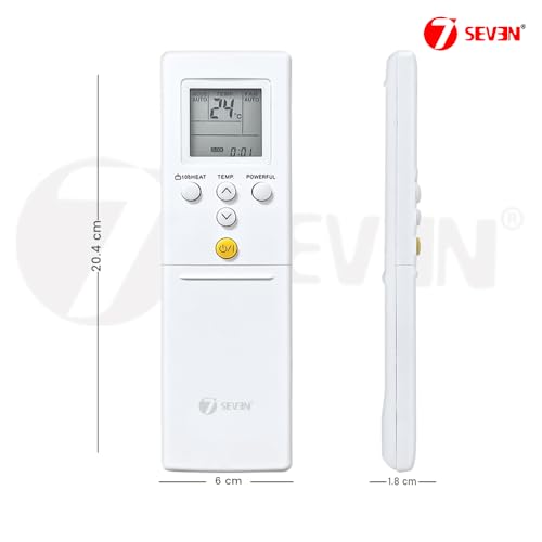 Image of 7SEVEN Compatible with O General AC Remote Control AR-REB1E Model 232 Suitable for 1 1.5 2 Ton Split & Window Air Conditioner - Match Key by Key Exactly with existing OGeneral AC Remote Function