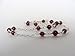 Let Loose Jewelry Genuine Garnet Anklet: Sterling Silver, Adjustable Length 9-10 Inches, Handmade in USA