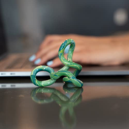 Tangle Jr. - Masterpiece Trio (Neo Blade Drip) Artistic Pattern For Unique Fidget Experience - Fidget With These Tangles At Work Or School - Twist Fidget Toy For Kids And Adults - Desk Toy For Adults #TOP6