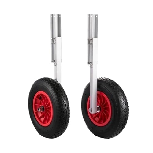 DjxAzthuria 2PCS Inflatable Boat Launching Wheel 136 KG Weight Load Capacity Aluminum Frame 38CM Diameter Rubber Tire Ship Moving Tool Boat Dolly Boat Launching Wheels Boat Launching
