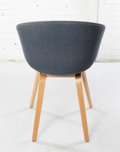 Image of Set of 2 Modern, Designer Chair for Home, Cafe, Hotel & Office (Grey Full Fabric)