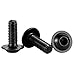 Mellewell M4-0.7 x 20mm Flanged Button Head Socket Cap Screw Bolts, Allen Socket Drive, Black Oxide Stainless Steel 304, Quantity 100