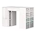 South Shore Crea Counter-Height Craft Table with Scratchproof Surface and Interchangeable Modules - 4 baskets included, Pure White