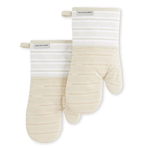 KitchenAid Albany Oven Mitt 2-Pack Set, Milkshake, 7"x13" by KitchenAid - Used condition - US$9.60