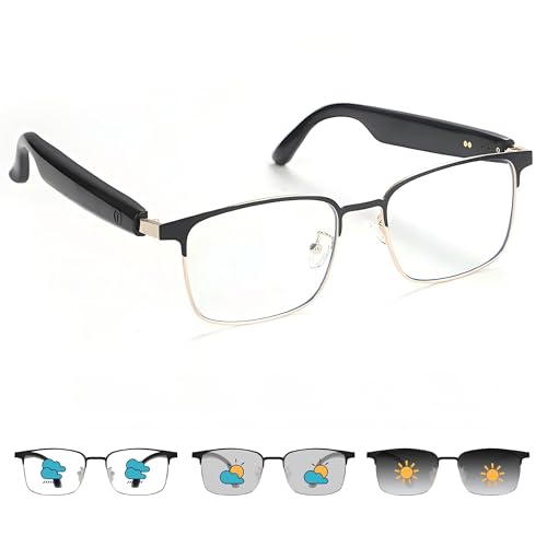 GS06 Bluetooth Glasses & Men, Smart Glasses Auto Darkening