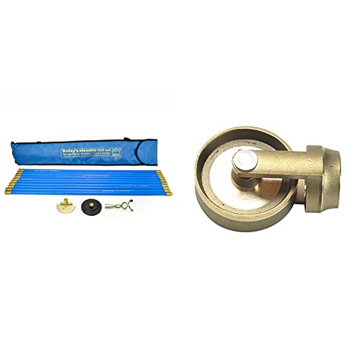 Image of Bailey 5431 Universal Drain Rod Set in Carry Bag (3 Pieces) & 1740 UNI CLEARING Wheel