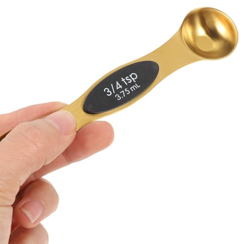 Cucharas medidoras de acero inoxidable lisas para cafeterías y café 5