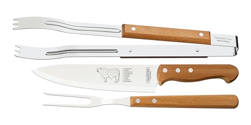 Jogo de Churrasco Tradicional 3 Peças - Tramontina