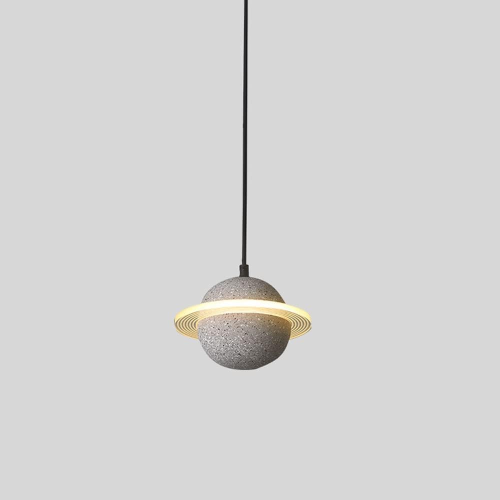 Suspension LED en béton et acrylique au fini minéral haut de gamme