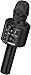 BONAOK Bluetooth Karaoke Mikrophon Erwachsene, Tragbares 3 in 1 Singing Mic, Handmikrofon Home Geburtstagsgeschenk Karaoke Mikrofon für iPhone, für Android, für PC, für Smartphone (Schwarz)