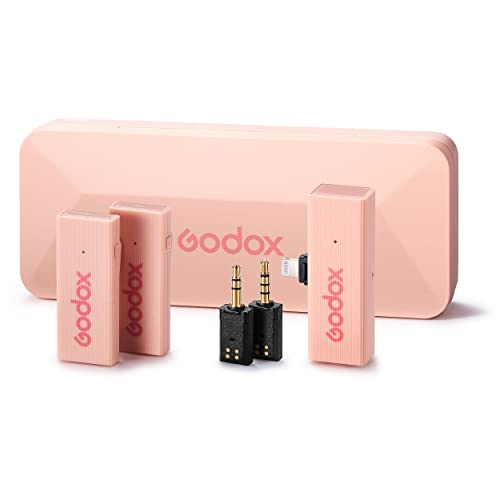 Image of GODOX MoveLink Mini LT 2-Person Wireless Microphone System for Cameras & iOS Devices (Cherry Pink)