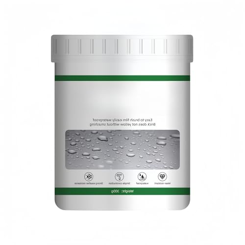 透明防水・漏れ防止剤 500g | タイプ・目に見えない仕上がり | 接着・ひび割れ補修・防水シーリング用 | セメント/タイル/木材/金属など幅広く対応・ブラシ付き (1pcs*300g)