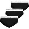 Calvin Klein Uomo Slip Hipster Confezione da 3 Intimo, Nero (Black), M