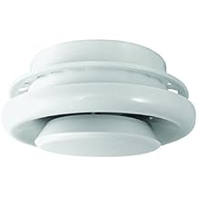Deflecto Round Ceiling Diffuser, Adjustable, Requires No Studs for Installation, 4 Inches Dia., White TFG4
