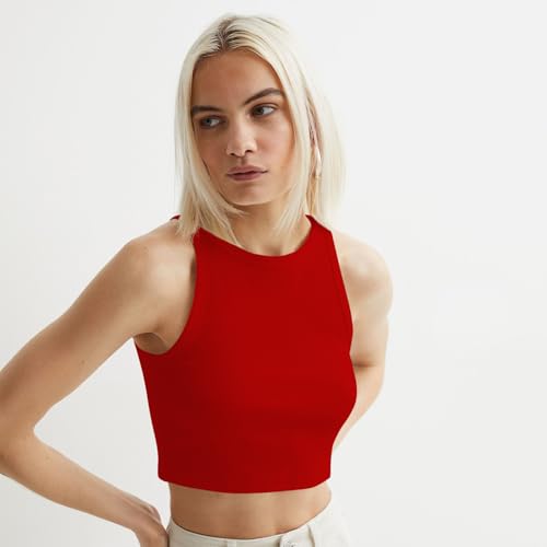 Image of KERI PERRY Tops for Women Crop Top for Women's Tank Activewear Tee Sports Western Casual Cotton Camisole Pack of 3 Combo