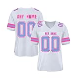 Personalisiert Rugby Trikot mit Name Number Atmungsaktiv Training Sporthemden Personalisierte American Football Trikot für Herren Damen Jugend Vorschule