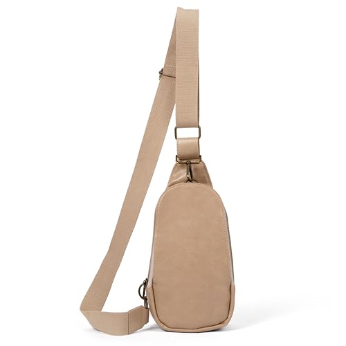 Higton Original Crossbody Diaper Bag With Plain Ivory Strap - Small, Compact & Organized Diaper Bag (Cream)