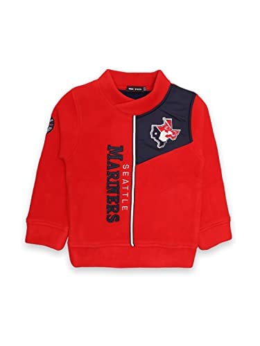 chimprala Kids Full Sleeves Woolen Winter Sweatshirt for Boys 3Years-4Years Red