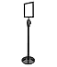 New Star Foodservice 54729 Commercial-Grade Stanchion Top Sign Frames, Black, Sign Sold Separately (Fits 2.5-Inch Post Diameter)