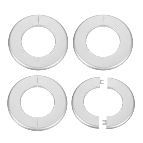 Embellecedor de tuberías autoadhesivo con diseño de hebilla split de 78mm plata 2